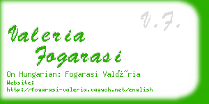 valeria fogarasi business card